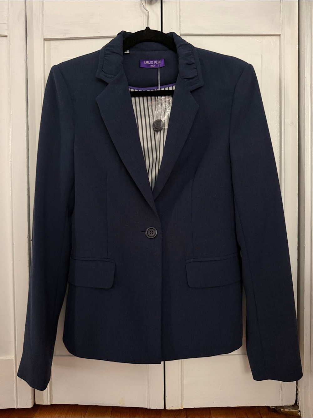 Emilio Pepe Dark Navy Single-Button Blazer